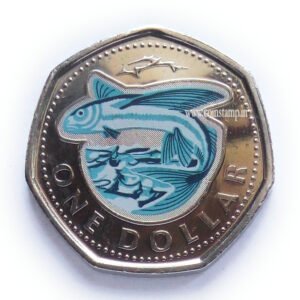 Barbados 1 Dollar Flying Fish AUNC