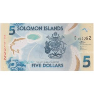 Solomon Islands 5 Dollars Polymer AUNC