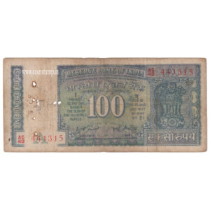 India 100 Rupees I. G. Patel with correct Urdu