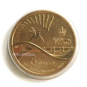 Australia XVIII Commonwealth Games Queen's Baton Relay 5 Dollar UNC