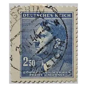 German Bohemia 1942 Hitler Early Issue Hinged 2.50K Used