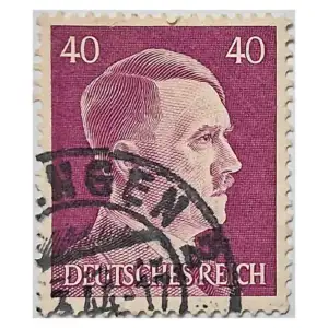 Nazy Germany adolf hitler 40 Postage Stamp Used