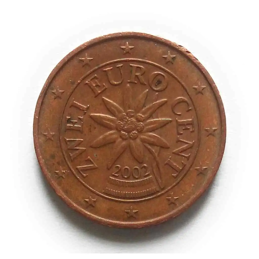 Austria 2 Euro Cents Used