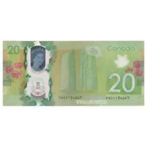 Canada 20 Dollars Queen Elizabeth II (XF Condition)
