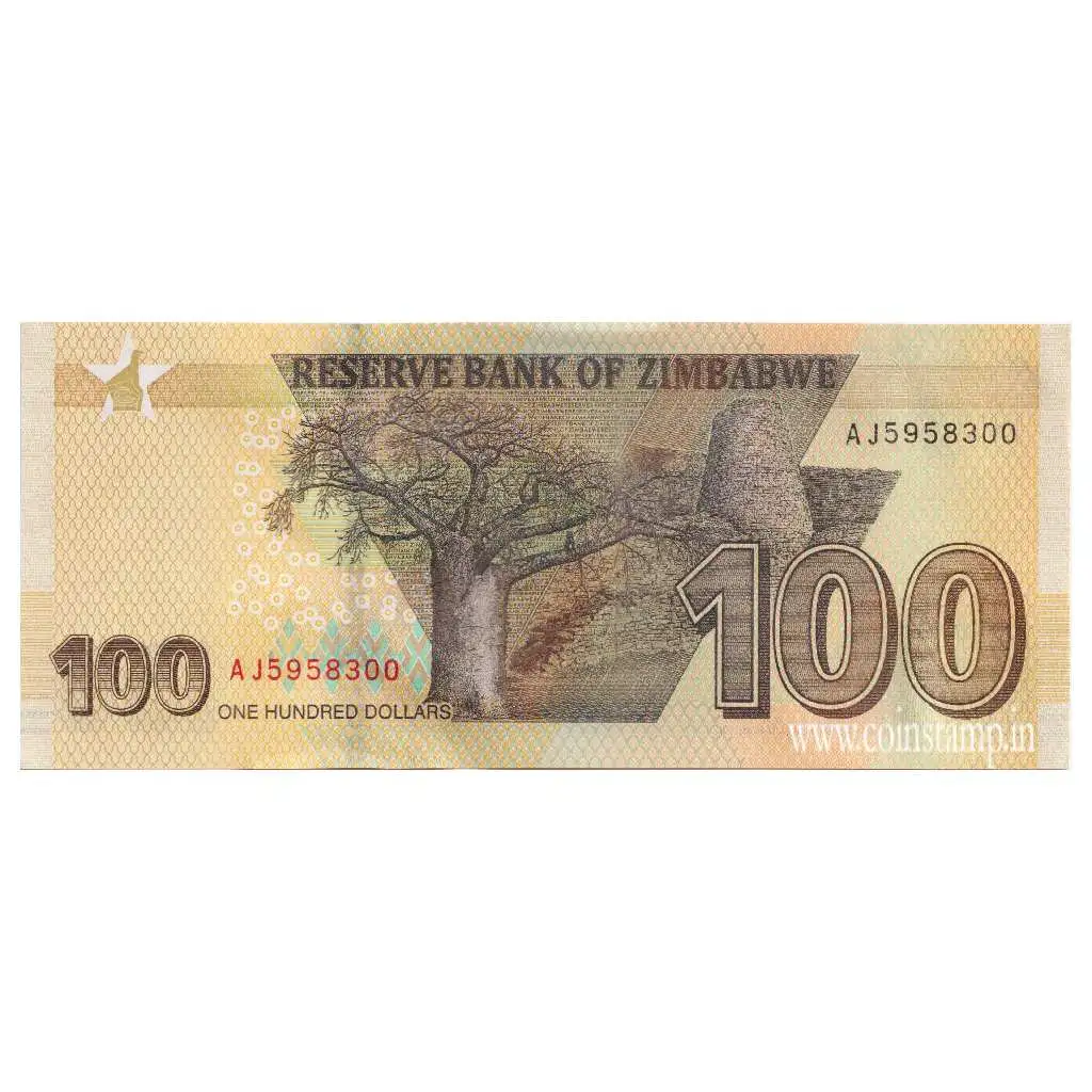 Zimbabwe 100 Dollars Chiremba Balancing Rocks AUNC