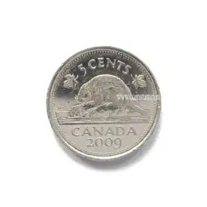Canada 5 Cents Elizabeth II 4th Portrait Used