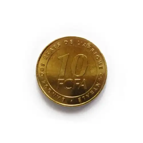 Central African States 10 Francs CFA AUNC
