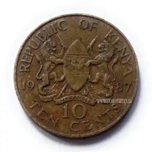 Kenya 10 Cents Daniel Toroitich Arap Moi Used