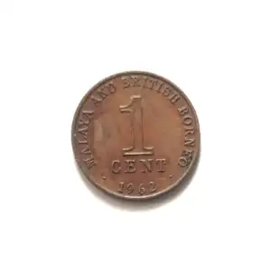 Malaya and British Borneo Cent 1962 Used
