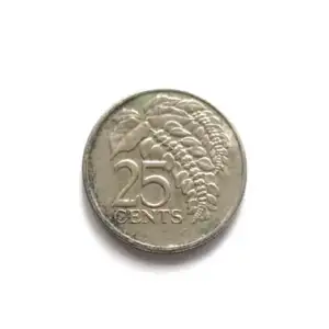 Trinidad and Tobago 25 Cents Non Magnetic Used