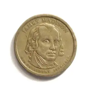 US Presidential Dollar James Madison Used