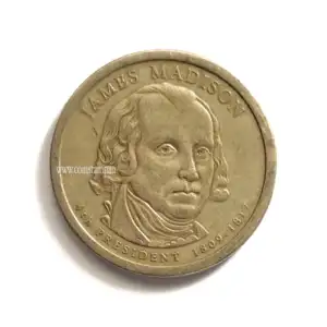 US Presidential Dollar James Madison Used