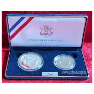 US World Cup Soccer 90% Silver Proof Set Coin