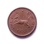 1 Pice Horse 1953 Kolkata Mint AUNC