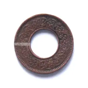 British India 1 Pice 1944 High Crown Kolkata Mint