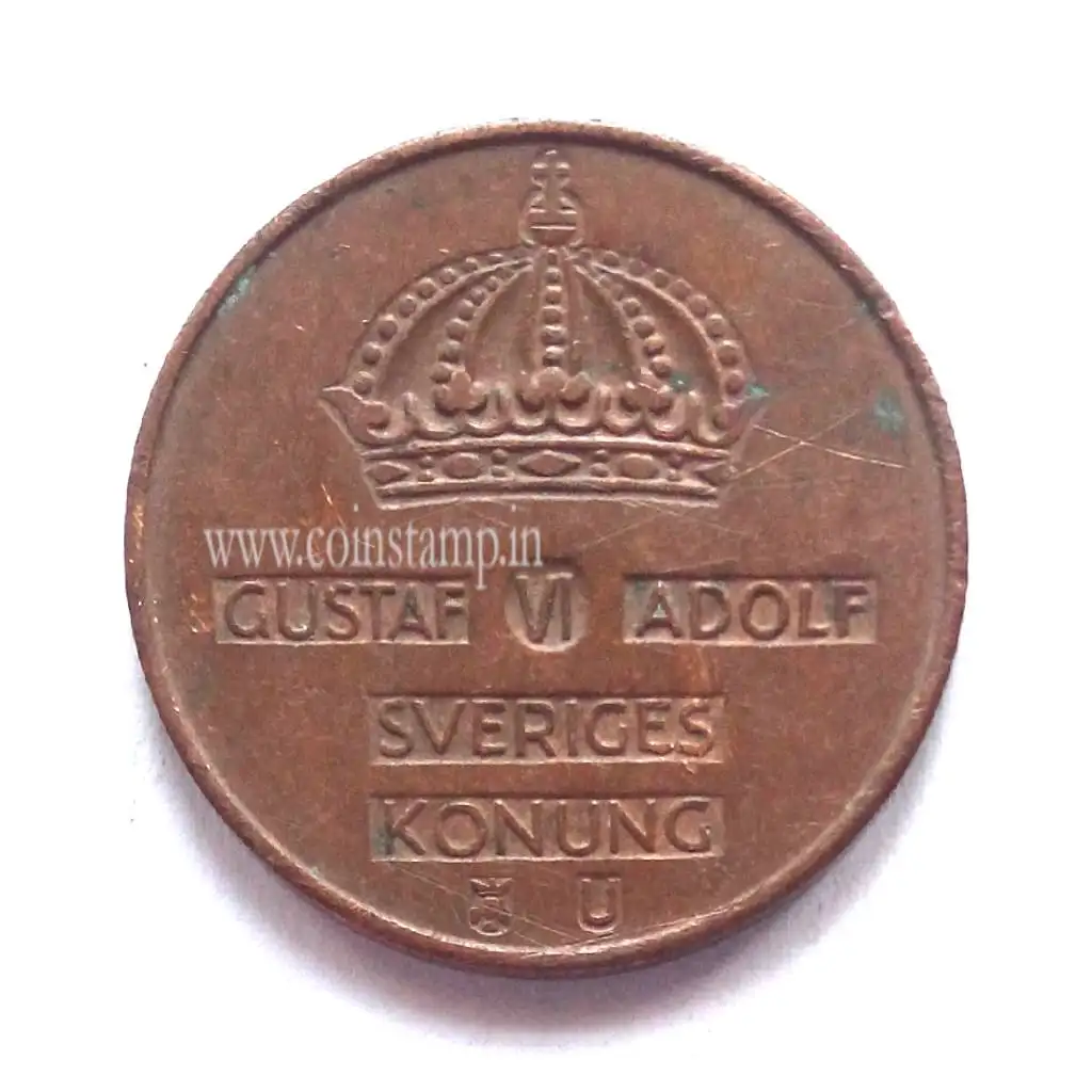 Sweden 5 Ore Gustaf VI Adolf Used