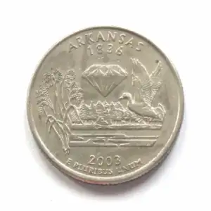 US 14 Dollar Arkansas Quarter 2003 Used