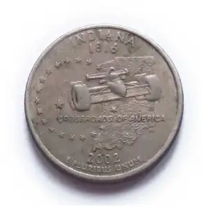 US 14 Dollar Indiana Quarter 2002 Used