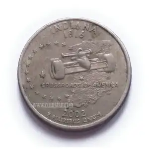 US 14 Dollar Indiana Quarter 2002 Used