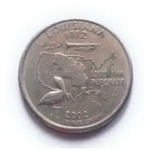 US 14 Dollar Louisiana Quarter 2002 Used