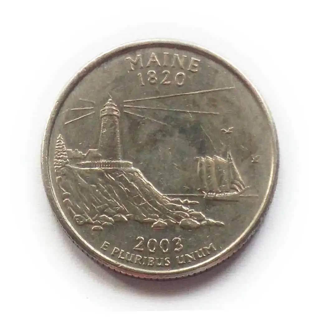 US 14 Dollar Maine Quarter 2003 Used