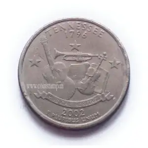 US 14 Dollar Tennessee Quarter 2002 Used