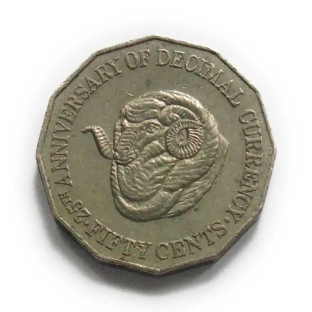 Australia Coins: 50 Cents 25th Anniversary of Decimal Currency