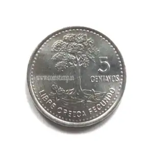 Guatemala 5 Centavos Magnetic AUNC