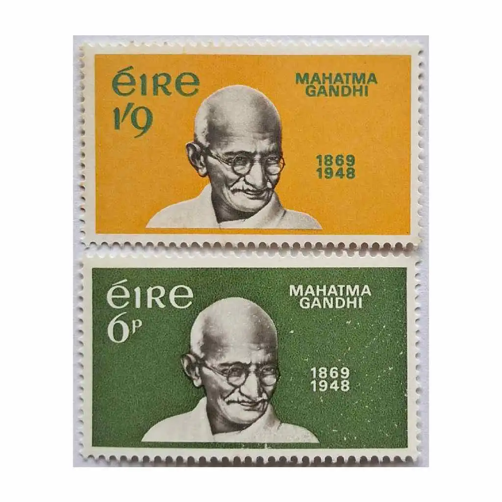 Ireland 2 Different Mahatma Gandi Commemorative Stamp