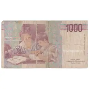 Italy 1000 Lire Montessori Used