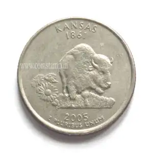 US Quarter Dollar Kansas Quarter 2005 Used