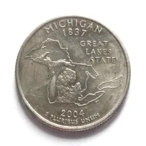 US Quarter Dollar Michigan Quarter 2004 Used