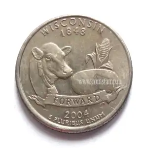 Us Quarter Dollar Wisconsin Quarter 2004 Used