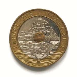 France 20 Francs 1992 Mont Saint Michel