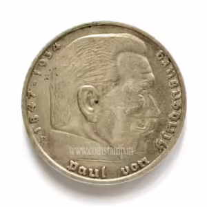 Germany 5 Reichsmark 1935 pattern used