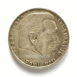 Germany 5 Reichsmark 1935 pattern used