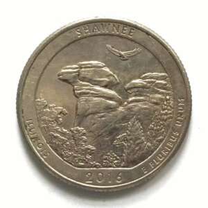 U.S 1/4 Dollar 2016 Shawnee National Forest, Illinois Used