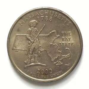 U.S 1/4 Dollar Massachusetts 2000 Used