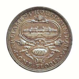 Australia 1 Florin George V Opening of Old Parliament House XF