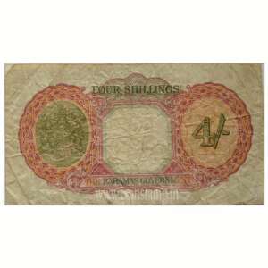 Bahamas 4 Shillings George VI 1936 used P#9e