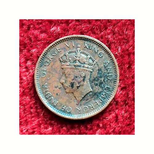 Asian Coins: Ceylon Half Cent 1937-1940 - King George VI
