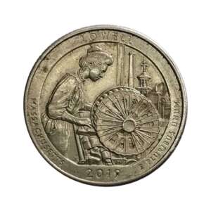 2019 Lowell National Historical Park U S Quarter Dollar Used